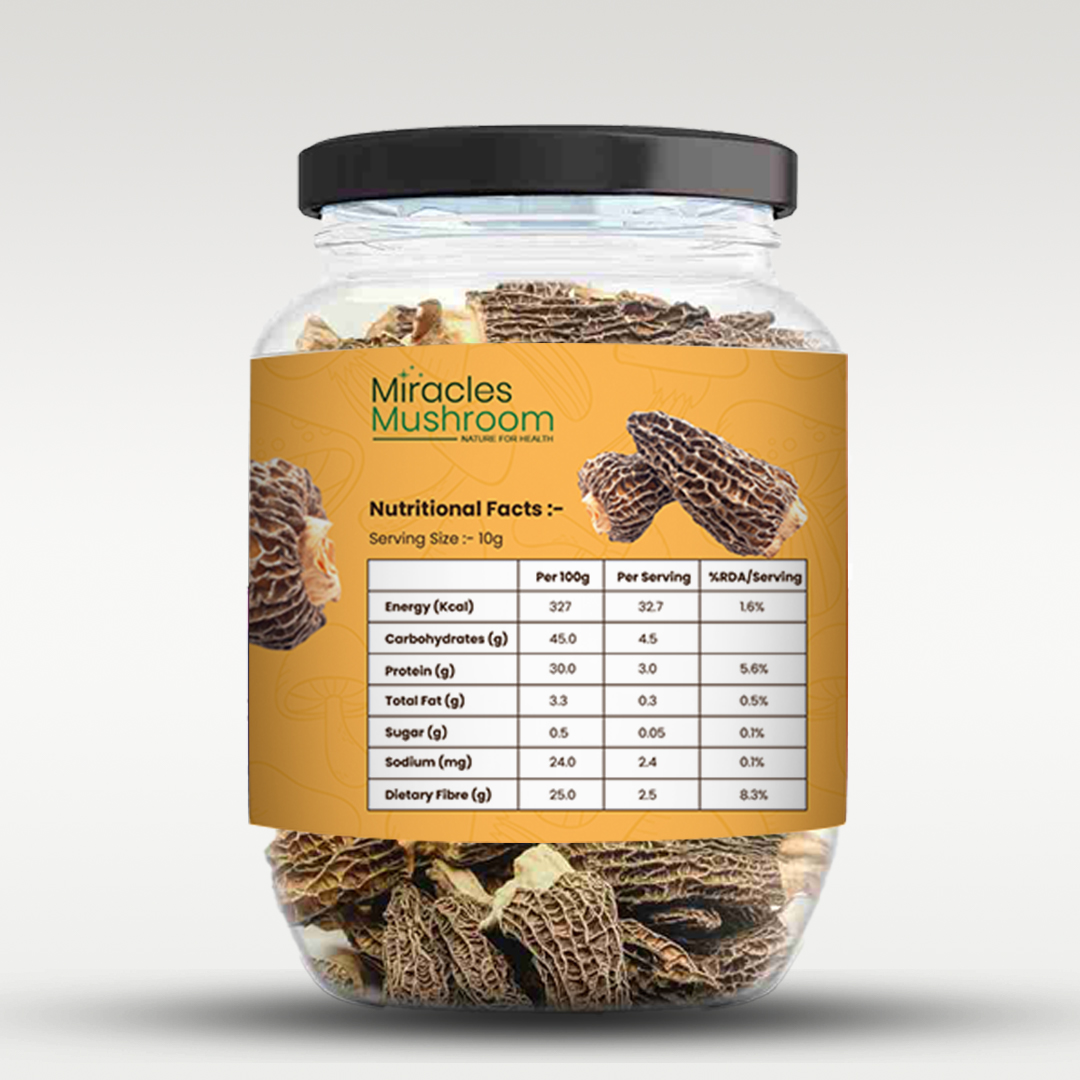 Miracles Mushroom's Dried Morel (Gucchi) Mushrooms 50g